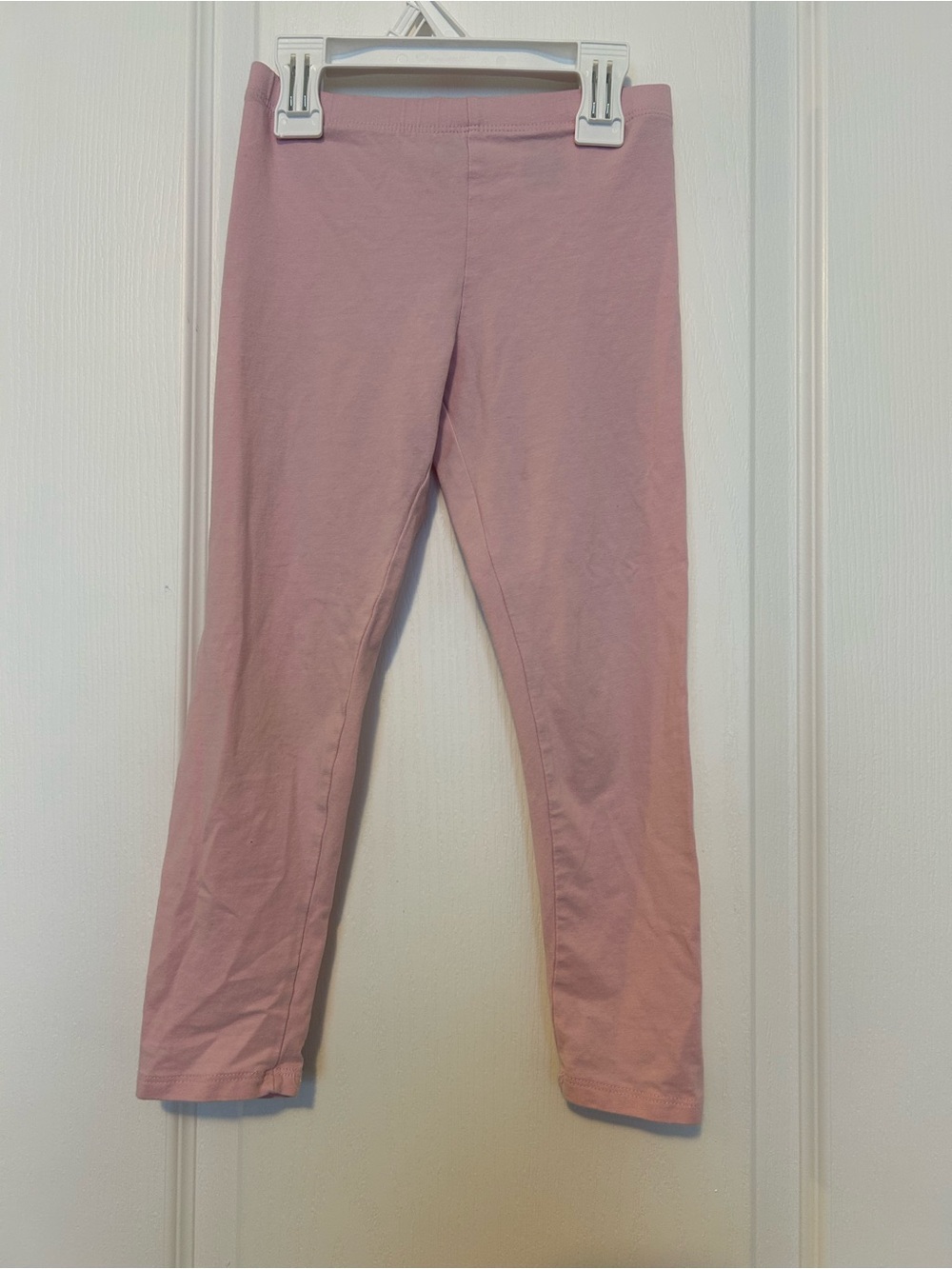 H&M Light Pink Cotton-Blend Kids Leggings